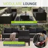 Juskys Polyrattan Lounge Santorini inkl. Abdeckung - Produktbild-Vorschau 4