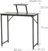 Biurko Relaxdays z półką na monitor, wymiary: 75 x 80 x 40 Podgląd zdjęcia produktu 4