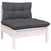 vidaXL 9-tlg. Garten-Lounge-Set mit Kissen Weiß Kiefer Produktbild-Vorschau 12