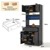 Armoire de cuisine Merax avec éclairage LED, meuble haut Voir les images du produit 6