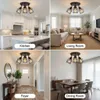 LED Deckenlampe Schwarz 25cm E27 Rund Deckenstrahler 3 Produktbild-Vorschau 8