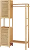 A bamboo wardrobe stand with a cabinet and hanging rail. Produktbild-Vorschau