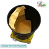 A vacuum cleaner bag inside a vacuum cleaner canister, shown from a top-down perspective. Produktbild-Vorschau
