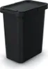 SYSTEMA schwarzer Recycling-Mülleimer mit Deckel NKS12-S411 Produktbild-Vorschau 1