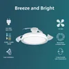 Promotional image for a ceiling fan with integrated light. Podgląd zdjęcia produktu