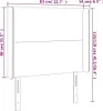 vidaXL Kopfteil mit Ohren Dunkelbraun 83x16x118/128 cm Produktbild-Vorschau 8