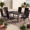 CASARIA® Gartenmöbel Set 6 Stühle mit WPC Tisch 140x80cm Produktbild-Vorschau 2