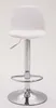 2er Set Barhocker HLO-CP24 Kunststoff chrom  weiß Produktbild-Vorschau 2