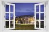 Wallario Wandbild mit Fenster-Illusion: Italien bei Nacht - Produktbild-Vorschau 1