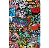 A close-up of a tablet case with a graffiti-style design. Produktbild-Vorschau