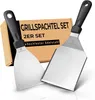 𝗛𝗔𝗩𝗘𝗡𝗛𝗔𝗨𝗦 Grillspachtel Edelstahl 2er Set I 2X Produktbild-Vorschau 1