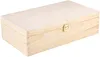 A wooden box with a metal clasp. Produktbild-Vorschau