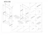 An assembly diagram for a clothing rack. Náhled obrázku produktu