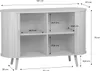 Credenza scandinava a 2 ante scorrevoli, 120cm, Noce Anteprima dell’immagine prodotto 6
