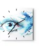 Wanduhr - Quadrat - Glasuhr - Auge Blau Welle Mensch - Produktbild-Vorschau 1