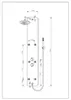 Kerra Cleo glas Duschpaneel mit Hydromassage Produktbild-Vorschau 2