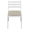 vidaXL Chaises de salle Ã manger 4 pcs. Blanc hévéa massif Voir les images du produit 3