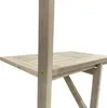 Close-up of a wooden folding table with a slatted surface. Produktbild-Vorschau
