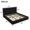 Letto imbottito Flieks 180x200 cm con rete a doghe, letto Anteprima dell’immagine prodotto 4