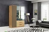 Sorento Kleiderschrank - Craft Gold, Lamellen Schwarz - 150 Produktbild-Vorschau 2