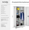 tectake® Spind mit 6 Fächern 180 x 80 x 40 cm Produktbild-Vorschau 5