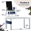 CASARIA® Gartenmöbel Set 6 Stühle mit Tisch 150x90cm Produktbild-Vorschau 7