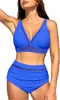 ASKSA Dámské bikiny Push Up Belly Swimsuit y dvoudílné Náhled obrázku produktu 1