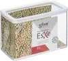 A clear, well-lit studio shot of a rectangular food storage container filled with green lentils. Náhled obrázku produktu