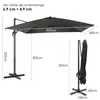 Slunečník COSTWAY 300 × 300 cm, slunečník s kloubovým Náhled obrázku produktu 3