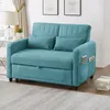 A teal sofa bed is shown in a living room setting. Anteprima dell’immagine prodotto