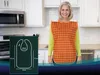 Lätzchen für Erwachsene, 45x107 cm, orange, 100% Polyester Produktbild-Vorschau 2