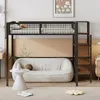 Hochbett 140x200cm aus Metall mit Leiter, Kleiderschrank Produktbild-Vorschau 4