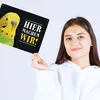 Hier wachen wir! Metallschild XL mit Wellensittich grün Produktbild-Vorschau 3