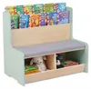 COSTWAY 3 in 1 Bücherregal Kinder mit Sitzbank, Kinderregal Produktbild-Vorschau 1