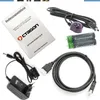 A collection of items, including a manual, cables, batteries, and a power adapter, likely accessories for an electronic device. Produktbild-Vorschau