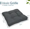 Beautissu Lounge Kissen Outdoor Grau XLuna, 50x50cm Produktbild-Vorschau 3