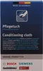 The image shows the packaging of a conditioning cloth for stainless steel surfaces. Produktbild-Vorschau