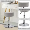 Duhome Hocker Samt Grau, höhenverstellbar, drehbar & Produktbild-Vorschau 4