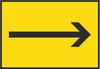 Richtungspfeil rechts Schild waagerecht schwarz gelb Pfeil Produktbild-Vorschau 1