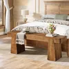 Banc en bois massif, banc d'entrée de style rustique en Voir les images du produit 7