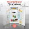 An open refrigerator filled with food items, set in a kitchen environment. Produktbild-Vorschau