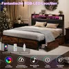 Opbergbed 180x200 cm, bed met opbergruimte, 4 lades, Productafbeelding-voorbeeld 5
