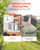 A comparison image showing a VEVOR fruit press versus a traditional cloth pressing method, highlighting the difference in juice yield. Voir les images du produit