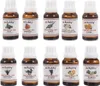 A collection of ten small bottles of essential oils arranged in two rows on a white background. Produktbild-Vorschau