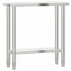 vidaXL Piano di lavoro per cucina 82,5x30x85 cm in acciaio Anteprima dell’immagine prodotto 1