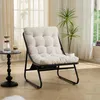 Outdoor Lounge Sessel mit Hocker, gepolstert, Stahlgestell, Produktbild-Vorschau 4