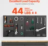 A pegboard wall organizer with various tools displayed on it, with marketing text above. Podgląd zdjęcia produktu