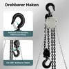 Wiltec Mini Kettenzug bis 3 t, robuster Handkettenzug 3 m Produktbild-Vorschau 7