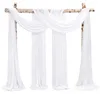 Huwelijks Draperingsstof 2 Paneelen 73 x 610cm Wit Chiffon Productafbeelding-voorbeeld 1