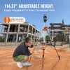 A man is adjusting a surveying tripod with a laser level on a construction site. Náhled obrázku produktu